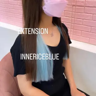 ロング カラー エクステ🩵ブリーチ 韓国ヘア🩵KAEのヘアスタイル