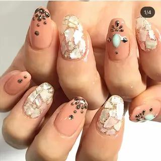 ネイル 渋谷／チップ長さ出し 👑アプレgel-xのネイルデザイン