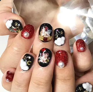 ネイル 渋谷／チップ長さ出し 👑アプレgel-xのネイルデザイン