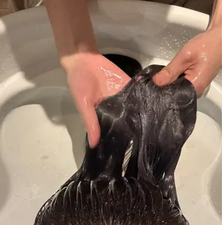 ミディアム ふうか 心斎橋美容室のヘアスタイル
