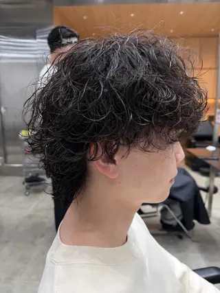 ミディアム パーマ メンズ fifth天神 パーマ特化/石橋航海のヘアスタイル