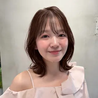 ミディアム カラー SAKI 新宿のヘアスタイル