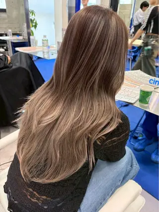 ロング カラー 似合わせ×ハイトーン ブリーチカラー/大雅のヘアスタイル