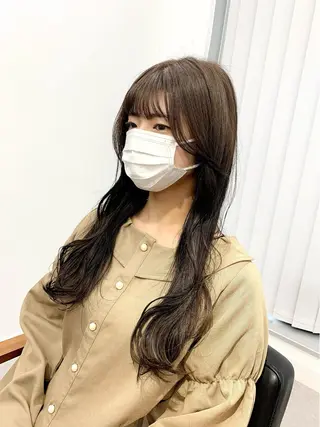 ロング カラー パーマ ヘアアレンジ メンズ キッズ ネイル マツエク・マツパ アイブロウ 似合せレイヤー/ 柔らか透明感カラーのヘアスタイル