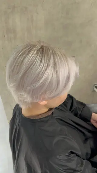 カラー メンズ 🇰🇷ハイトーン× 韓国レイヤー레이어드のヘアスタイル