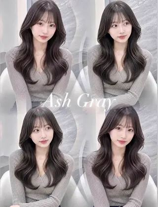 セミロング カラー ヘアアレンジ 🖤kana韓国ヘア 艶髪カラー特化🖤のヘアスタイル