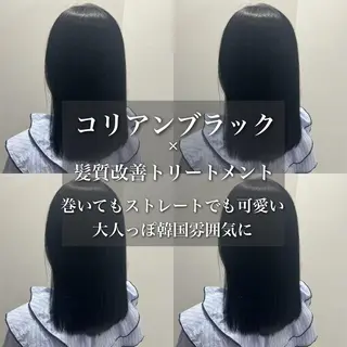 ロング カラー ラベンダー💜 グレージュ🩶のヘアスタイル