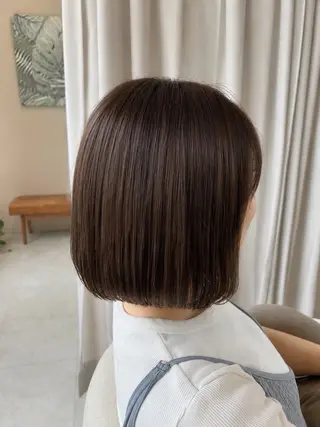 ショート センターパート 韓国ヘア・綾也のヘアスタイル