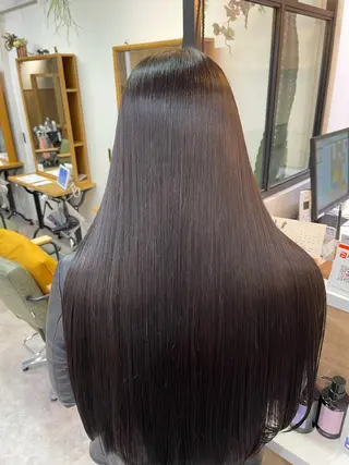 ロング カラー うる艶カラー 顔周りカット♡ikuのヘアスタイル