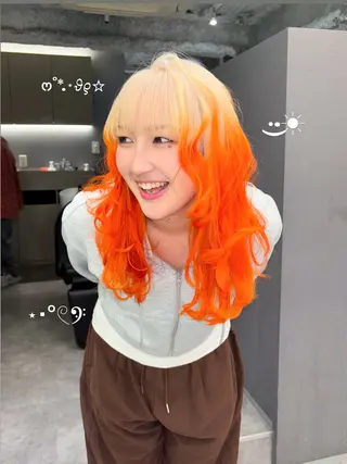 セミロング カラー デザインカラー /rioのヘアスタイル
