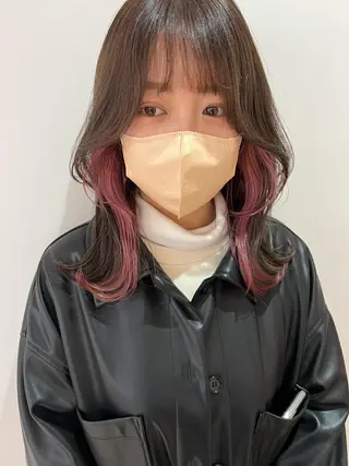 ショート カラー MARU パーマ/レイヤーのヘアスタイル