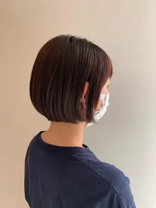 ショート 顔まわりカット✄ ベージュカラー🧸のヘアスタイル