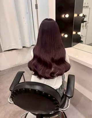 ロング カラー ayano/ピンク/ ラベンダーのヘアスタイル