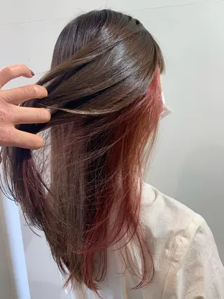 ロング カラー ブリーチなしカラー 🌿脇黒丸 彩のヘアスタイル