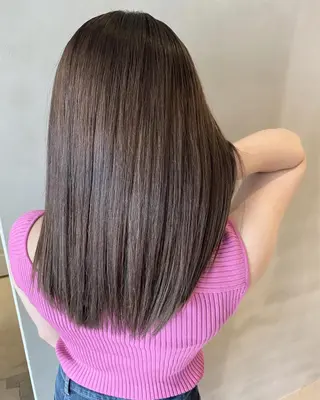 セミロング カラー ヘアアレンジ ネイル マツエク・マツパ 夜23時まで予約🉑 reverieあきらのヘアスタイル