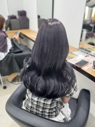 セミロング カラー ヘアアレンジ 🤍淡色ピンク&ラベ ンダーYUKI🤍のヘアスタイル