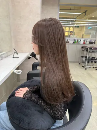 ロング カラー パーマ ヘアアレンジ メンズ キッズ 上品＆韓国風 🥀海心🥀のヘアスタイル