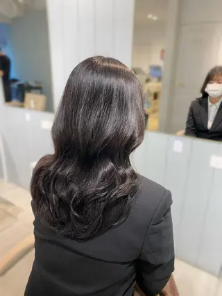 セミロング カラー 髪質改善×レイヤー カット💎yuiのヘアスタイル