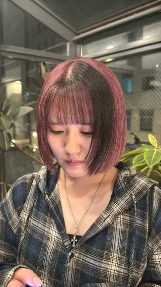 ショート メンズパーマ/ ハイトーン/タニザキのヘアスタイル