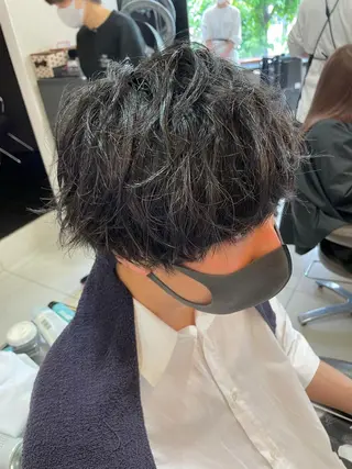 ショート カラー メンズ ブリーチ特化 ハイトーンRYOYAのヘアスタイル