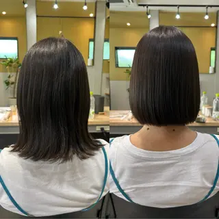 ショート パーマ hubhair レイヤー/透明感のヘアスタイル