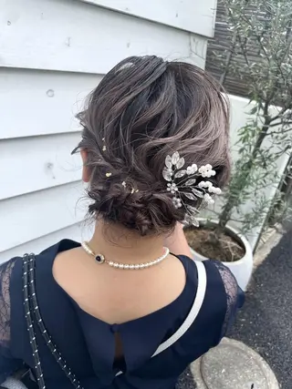 ミディアム カラー ヘアアレンジ ご新規様限定 透明感カラーKANAのヘアスタイル