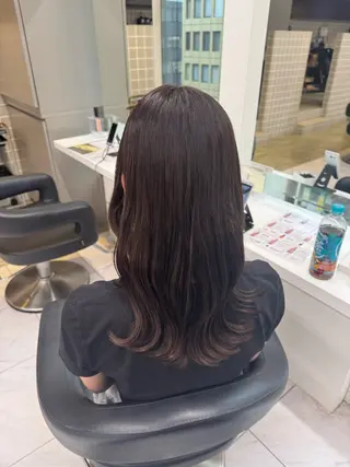 ロング 中韓𝒎𝒊𝒙🎀 ハイトーン/ベージュのヘアスタイル