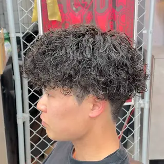 ショート パーマ ヘアアレンジ メンズ MENIN メンズ サロン 望月 涼太のヘアスタイル