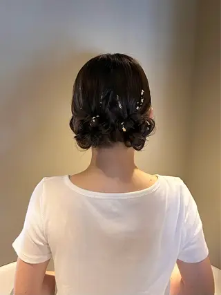 セミロング ヘアアレンジ juve.大分/ 秋月ひとはのヘアスタイル