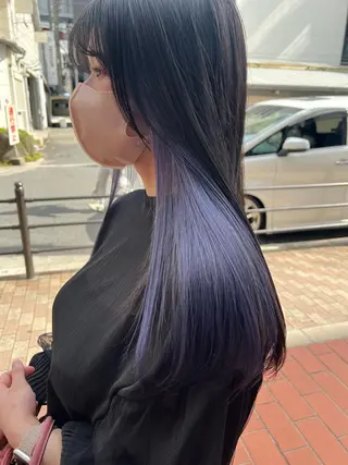 セミロング カラー スダユーヤ 💫推しカラーウルフのヘアスタイル