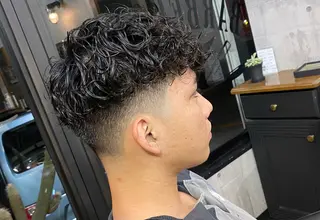 ミディアム パーマ メンズ 山内 舞乃のヘアスタイル