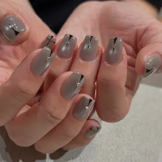 ネイル パラジェル*甘皮ケア 大人カジュアルのネイルデザイン
