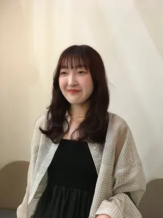 セミロング カラー ヘアアレンジ ラフパーマ🤎ベージ ュカラー🤎annaのヘアスタイル