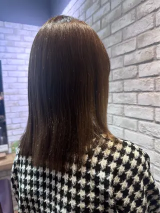 ミディアム カラー 🎀ワンレンボブ🎀 ワンカラー　あゆみのヘアスタイル