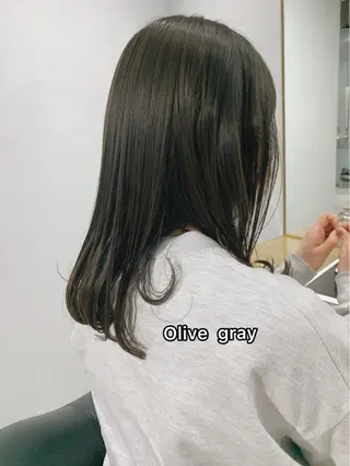 セミロング カラー ボブパーマコテ巻き風 パーマNo1深江秀平のヘアスタイル