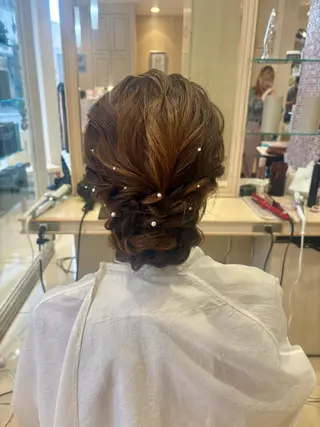 セミロング ヘアアレンジ 山田 桃華のヘアスタイル