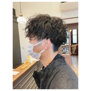 ショート メンズ くるくるパーマ aikoのヘアスタイル