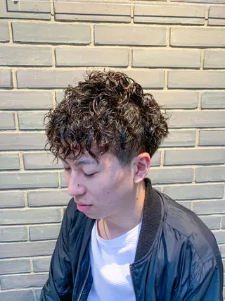 ミディアム パーマ メンズ 【川西能勢口駅1分】 木村　翔乃佑のヘアスタイル