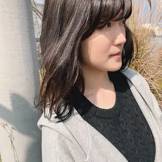 ミディアム カラー 中川 竜誠のヘアスタイル