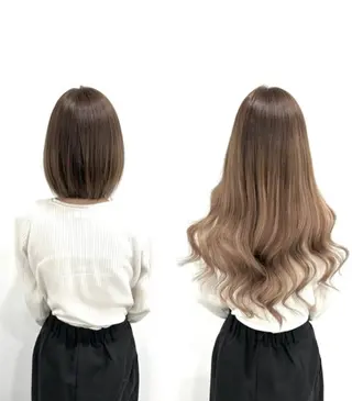 ロング 💎エクステ× 🩵カラーBIZEのヘアスタイル
