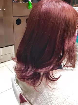 ミディアム カラー 下條 真のヘアスタイル