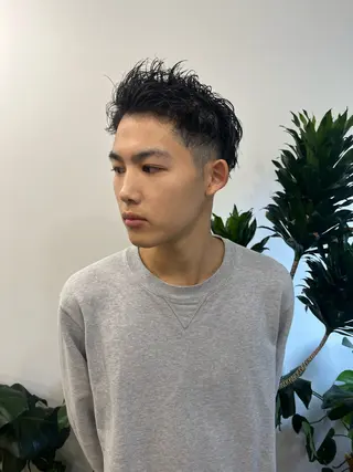 ショート カラー パーマ ヘアアレンジ メンズ 💎髪質改善特化💎 RUITOのヘアスタイル