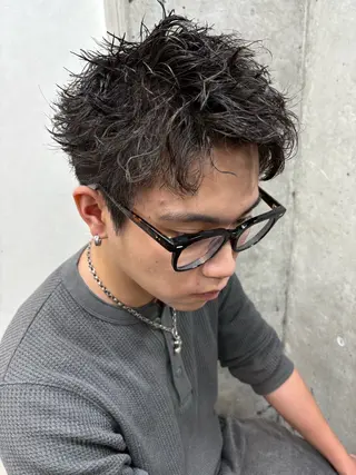 ショート パーマ メンズ 中野 一哉のヘアスタイル