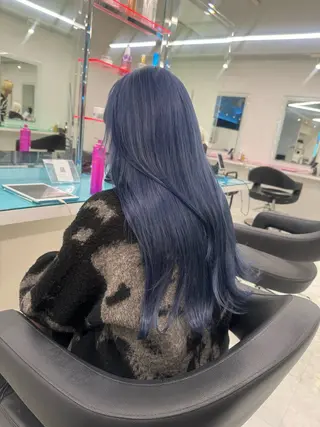 ロング カラー 韓国うる艶ハイトーン 💙ayana💙のヘアスタイル