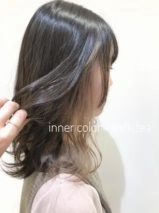 セミロング カラー 大平 美沙のヘアスタイル