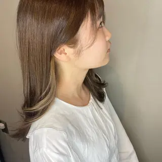 ミディアム カラー 西浦慎二 /艶カラー/髪質改善のヘアスタイル