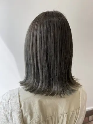 ミディアム カラー ボブ🍊暖色カラー 浅草【Bob美容師】のヘアスタイル