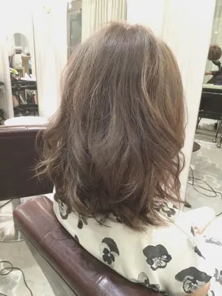 ミディアム セミロング ロング カラー たまプラーザ駅 YAMATOのヘアスタイル