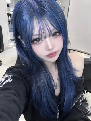 セミロング 透明感×うる艶カラー 🍒𝐘𝐮𝐤𝐚のヘアスタイル