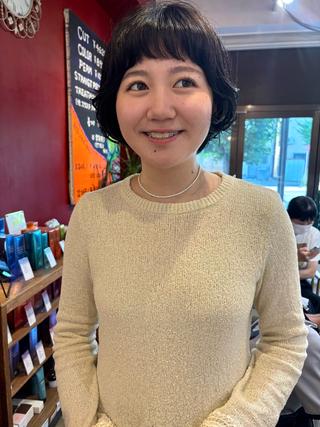 ショート パーマ 小日向 沙織のヘアスタイル